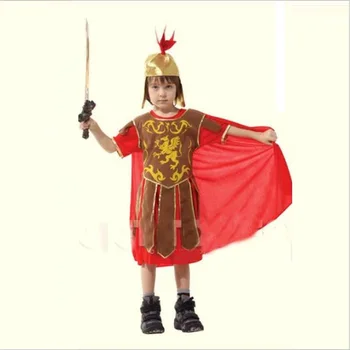 

Halloween Stage Performance Children's Costumes Roman Soldiers Small Warrior Princes Dress Cosplay Costumes