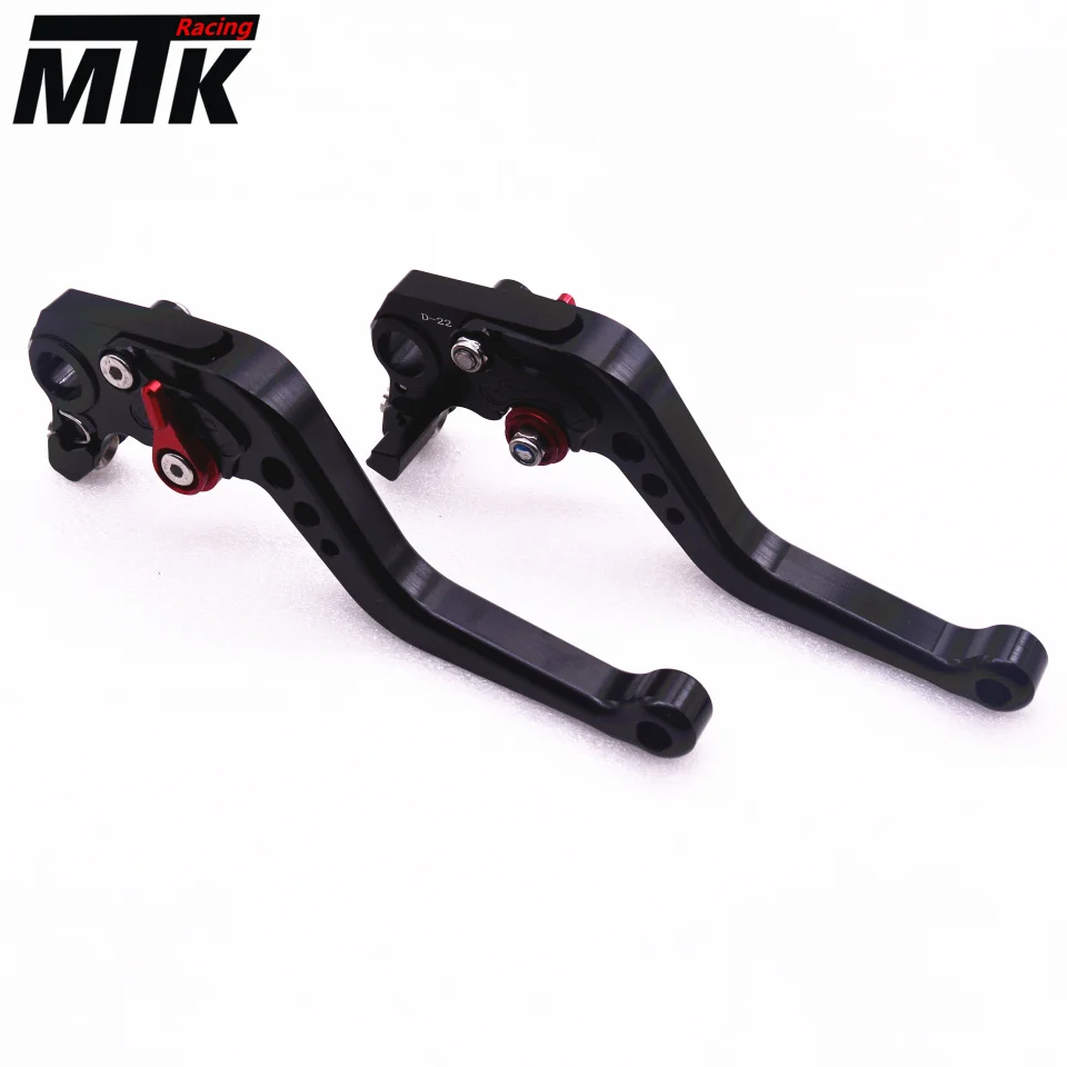 MTKRACING мотоцикл короткие ЧПУ рычаги тормоза сцепления для Yamaha FJR 1300 2003 - Цвет: Черный