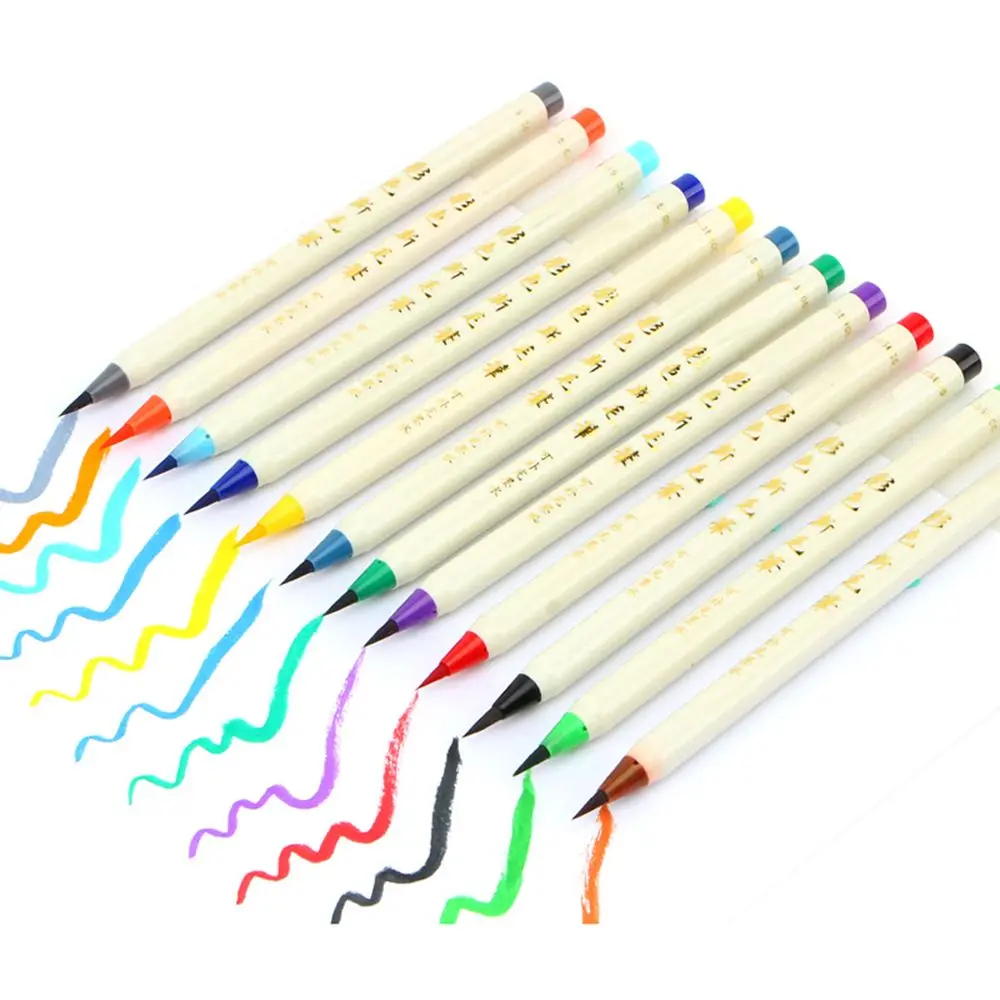 Мягкая каллиграфическая Кисть ручка акварельных маркерных ручек щетка тонко