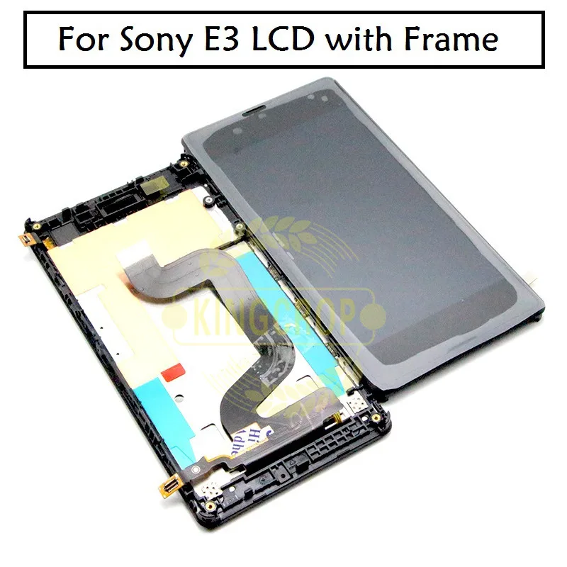 

100% Tested For Sony E3 D2203 LCD Replacement For Sony Xperia D2206 D2243 D2202 Lcd Display Touch Screen Digitizer with frame
