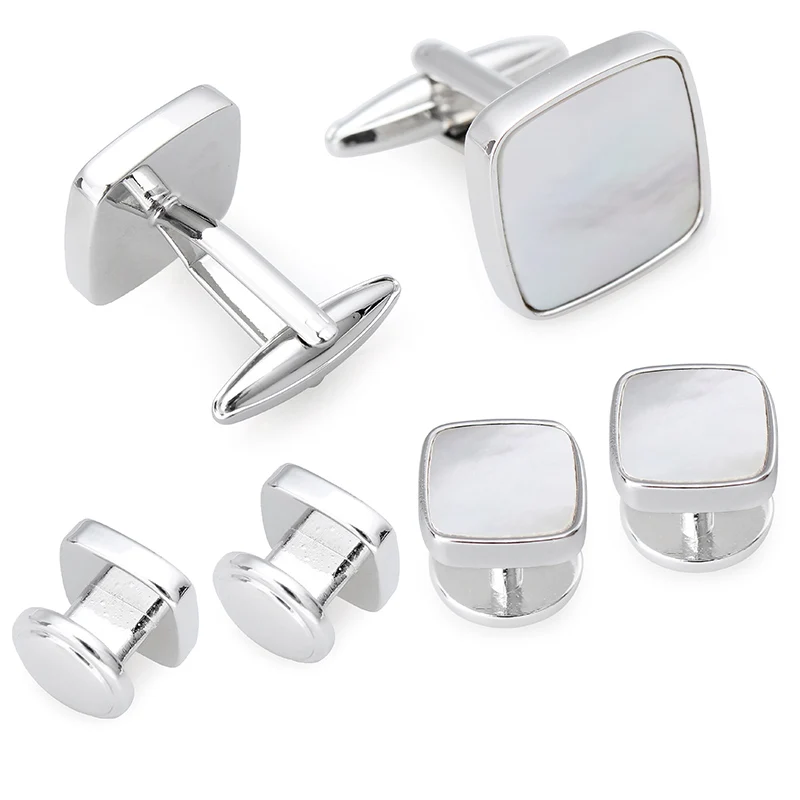 HAWSON Crystal Cuff Links and Studs Set for Mens Tuxedo Shrit Wedding Accessories 40019