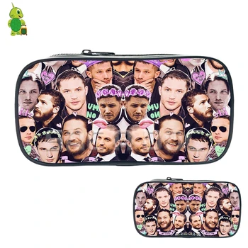 

Famous Star Tom Hardy Collage Cosmetic Bags Boys Girls Children Large Pencil Case Storage Bags Women Men Fashion Makeup Bag