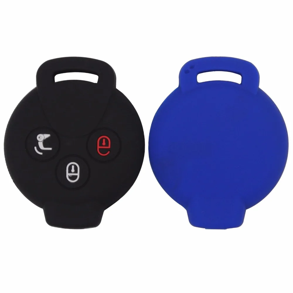 Silicone Remote 3 Buttons Car Key Case Cover For Benz Smart City Roadster For Two Four