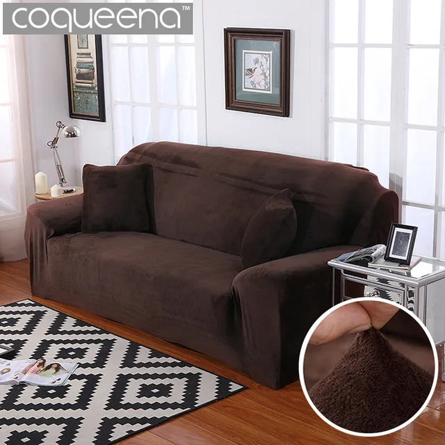 Buy Thick Plush Velvet Sofa Cover Universal Stretch