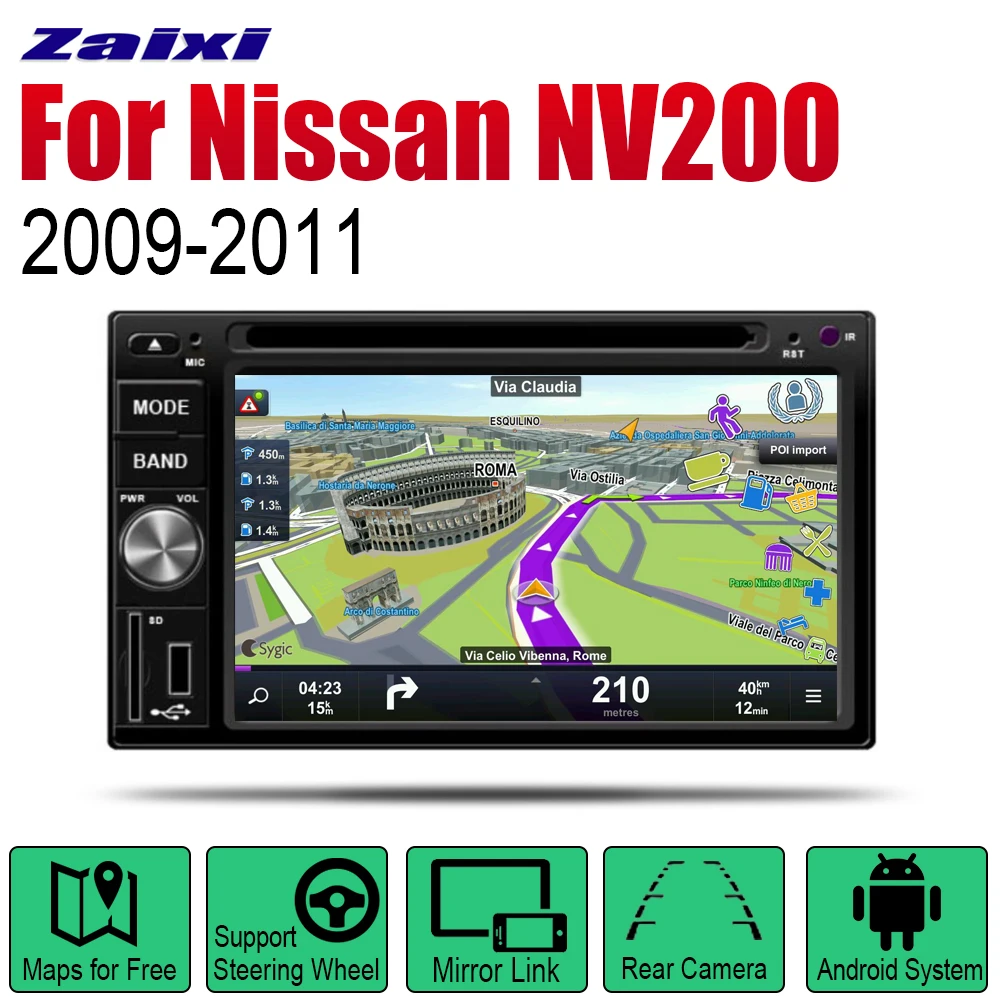 

Android Car DVD GPS Navi for Nissan NV200 2009~2011 player Navigation WiFi Bluetooth Mulitmedia system audio stereo EQ