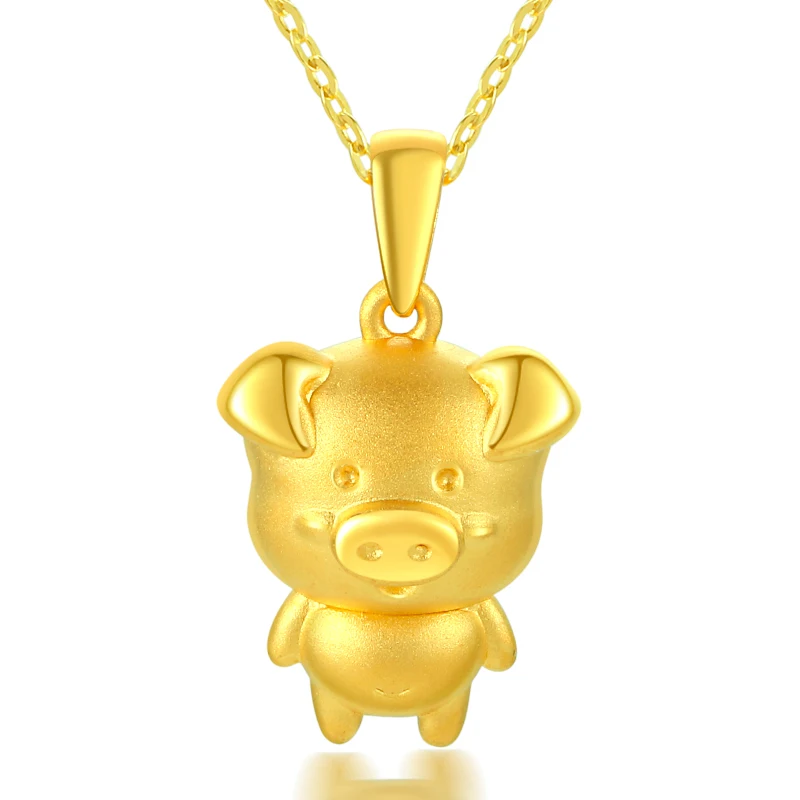 

Gold Pendant 999 Gold 12 Zodiac Pig Pendant Gold Pig Baby Pendant Gift for Men and Women 1.8-2.0g Fashion Real (Only Pendant)