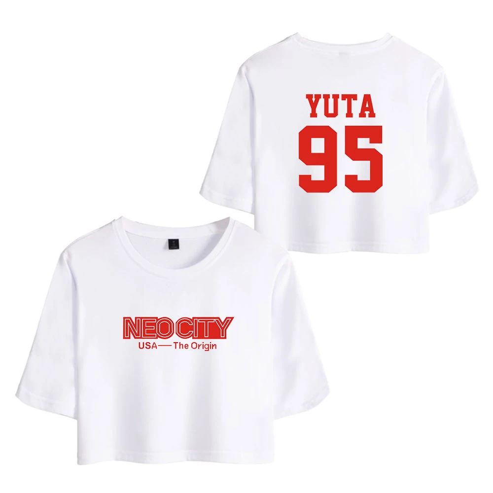 Женские кроп топы Nct 127 Kpop модные летние футболки с коротким рукавом Новое