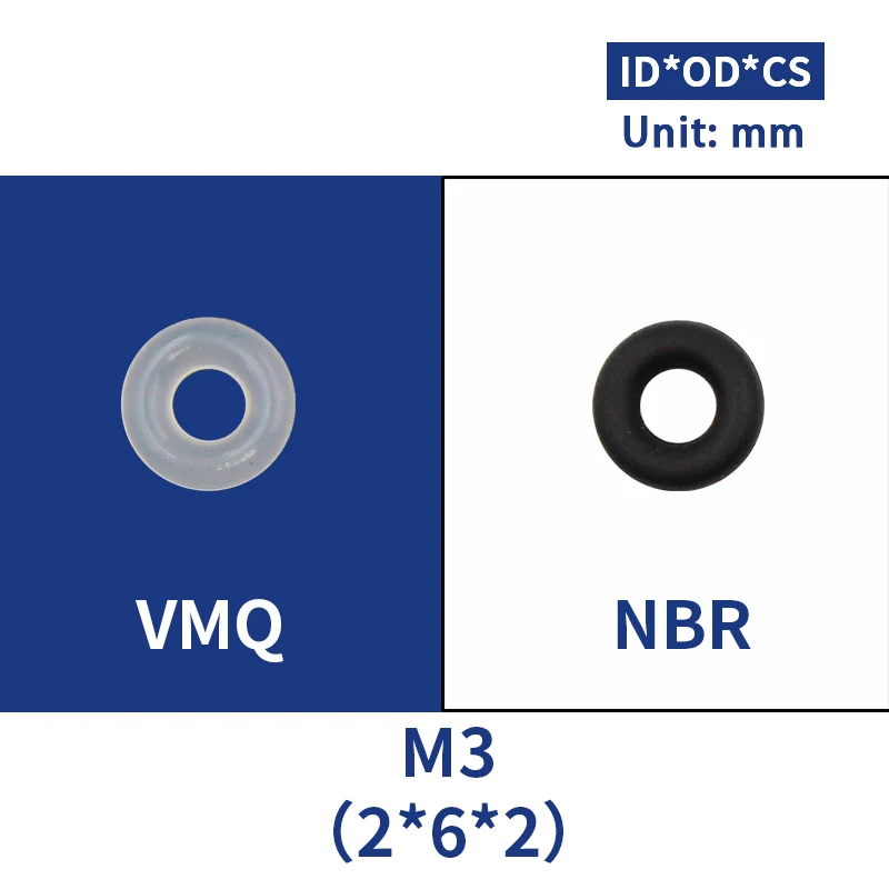 20 шт. M3 M4 M5 M6 M7 M8 M9 M10 Белый силиконовый черный NBR уплотнительное кольцо уплотнения винт шайба резиновая шайба уплотнительное кольцо ассортимент прокладок - Цвет: M3