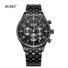 Мужские часы от бренда BUREI, водонепроницаемые армейские военные часы с сапфировым кристаллом, кварцевые наручные часы, мужские часы часов, Relogio Masculino