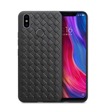

50pcs Luxury Ultra Thin Woven Pattern Leather Case For Xiaomi Mi 9 8 SE Explorer Soft TPU Natural Shockproof Skin Back Cover