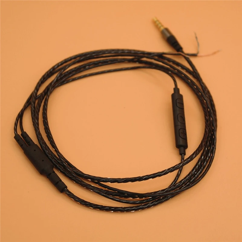 Hangrui 3,5 мм 4-полюсный разъем DIY наушников аудио кабель для ремонта регулятора Замена наушников 18 Медь провод с сердечником гарнитура линия