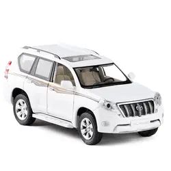 JackieKim 1:32 Toyota Land Cruiser 2016 Prado Acousto оптический Отступить Игрушечные лошадки литья под давлением модель автомобиля