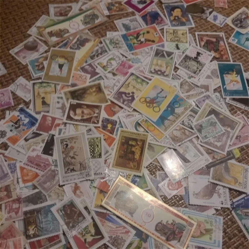 

200 PCS/Lot No Repeat Postage Stamp Collections From All Over The World With Post Mark Stamps Postal Set All Used For Collection
