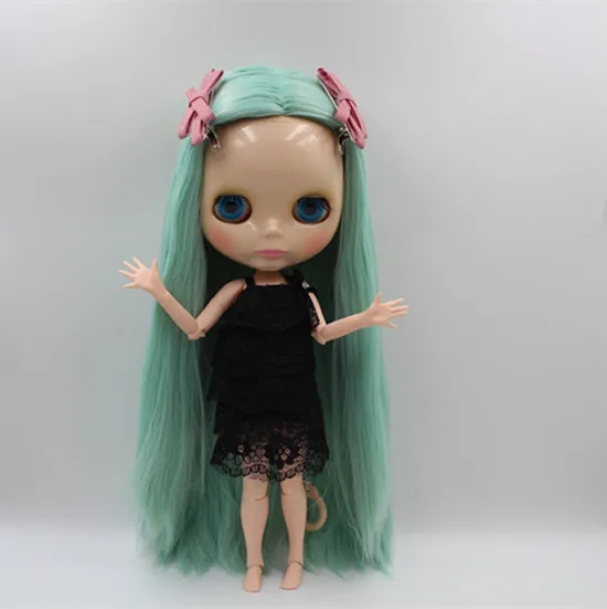 Кукла Blygirl Blyth светло зеленая прямые волосы 30 см тело без одежды ребенка 19