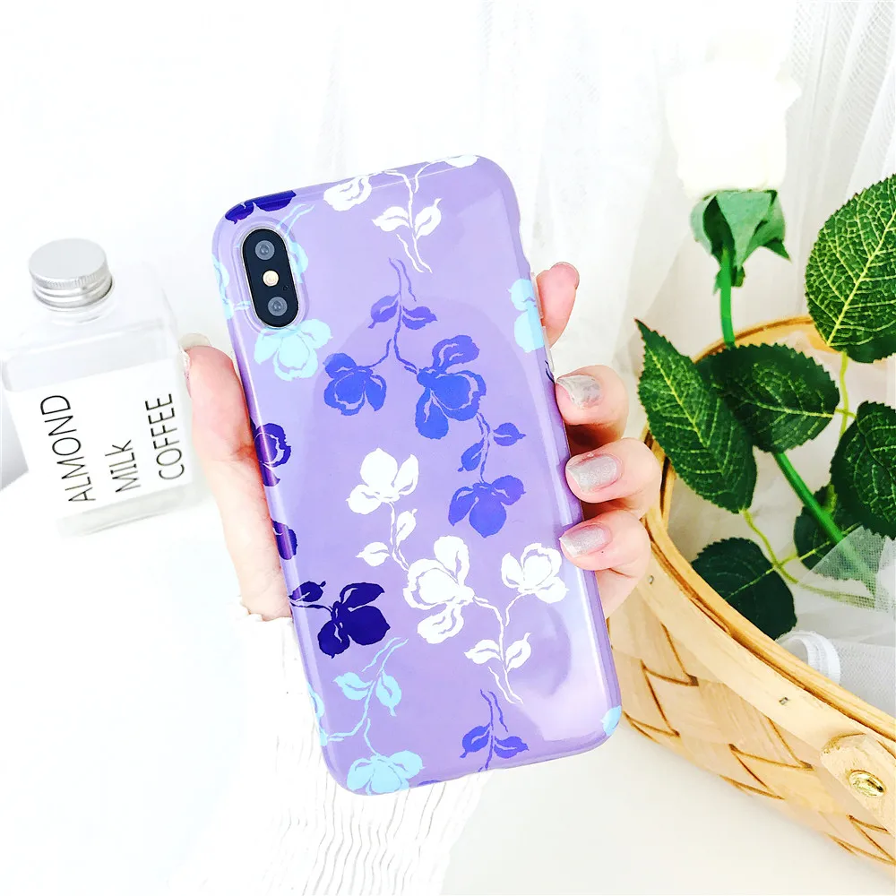 Для IPhone 7 Чехол Fahiong Art цветы Цветочные кремния чехол для X 6 s 8 плюс девушка стиль IMD