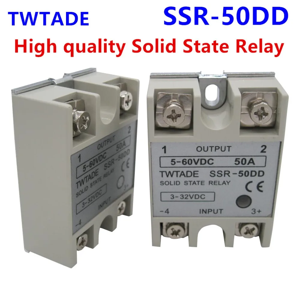 Twtade/Однофазное твердотельное реле SSR-25DD SSR-40DD SSR-50DD SSR-60DD на самом деле 3-32 постоянного тока 5-60 DC полупроводниковое реле постоянного тока твердотельные