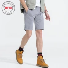 Htlb Фирменная Новинка летние Для мужчин джинсовая мужские шорты кэжуал чистый мягкий мыть хлопок рваные накладной карман шорты Для мужчин плюс Размеры