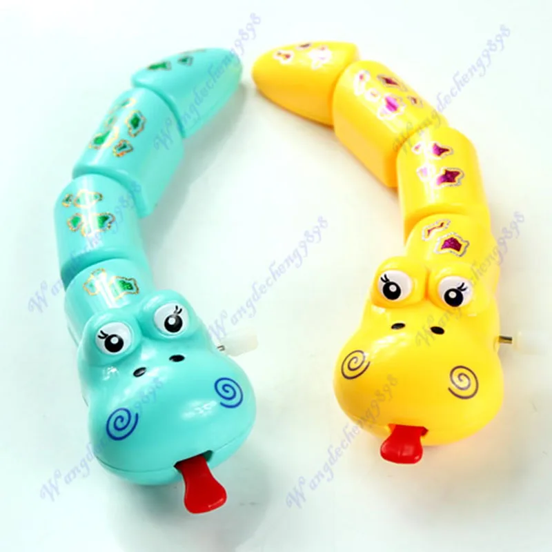 

New Children Kids Baby Funny Plastic Snake Shaped Clockwork Wind Up Party Toy