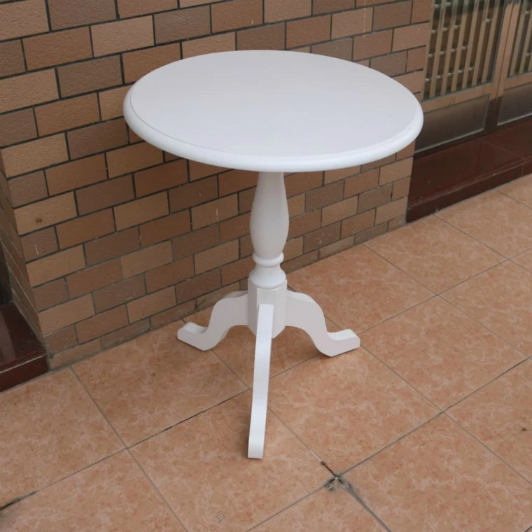 Small round solid wood coffee table American-style country style furniture living room furniture coffee table sofa side table