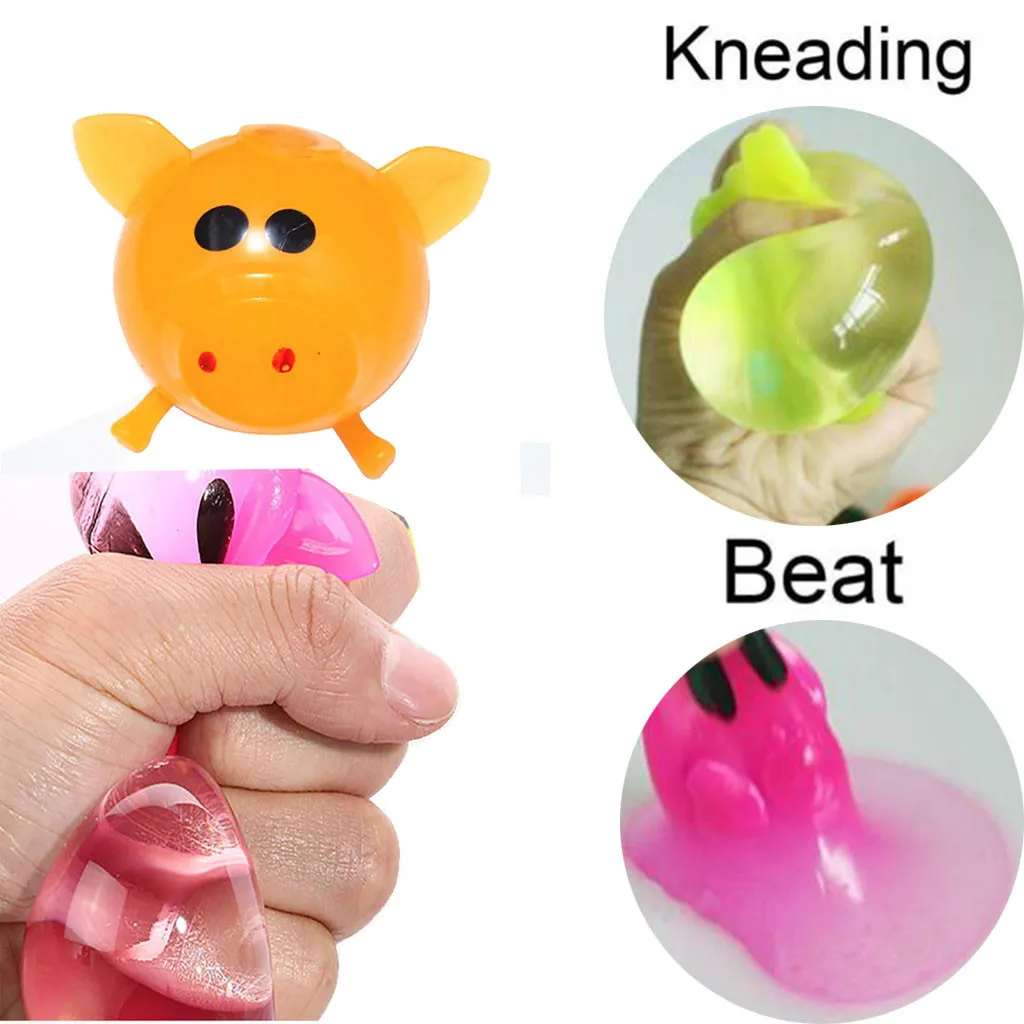 1 шт. Jello Pig милый антистресс Splat водный поросенок мяч надувная игрушка вентилируемая липкая свинья сжимаемые игрушки Сжимаемый стресс мяч детские игрушки