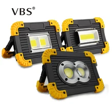 Светодиодный светильник для работы, перезаряжаемый, 20 Вт, 400лм, рабочий светильник с батареей, 18650, портативный, USB, перезаряжаемый, светодиодный светильник, точечный, для улицы, кемпинга, луга