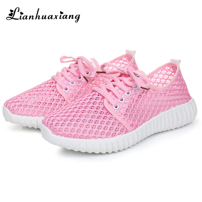 

Woman Summer Casual Shoes 2019 Spring Breathable Women Loafers Slip On Lady Hollow Shoes Mesh Solid Women Shoes Tenis Feminino
