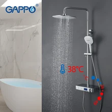GAPPO смесители для душа цифровой термостатический дисплей смеситель для ванны термостат смеситель для ванны дождевой Душ Набор Смеситель кран