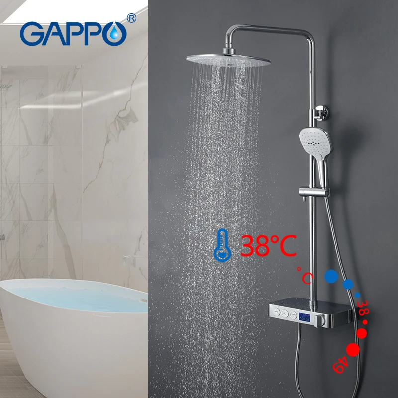 

GAPPO shower Faucets Digital Display thermostatic bathtub faucet thermostat faucet bath mixer rainfall shower set mixer tap