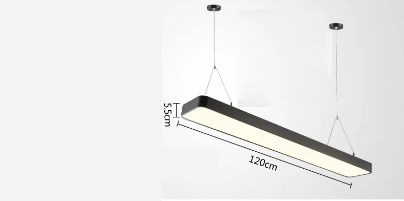 X современный простой индикатор офис люстра длинная полоса алюминия лампа прямоугольные коммерческого освещения торговый центр проект