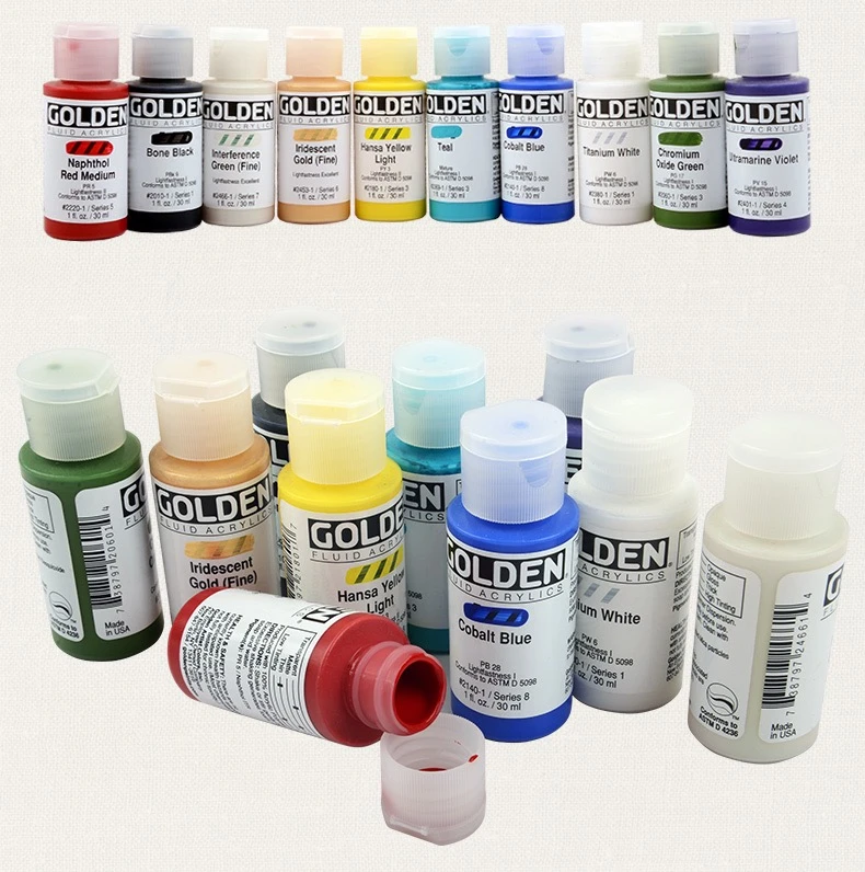 Golden Fluid Acrylic Paint 1 Ounce (30Ml) For Dry Brush Application, Fine  Details, Pouring, Spraying, Staining Etc, 1 Bottle|Paint By Number Paint  Refills| - Aliexpress Golden Fluid Acrylic Paint 1 Ounce (30Ml) For Dry Brush Application, Fine  Details, Pouring, Spraying, Staining Etc, 1 Bottle|Paint By Number Paint  Refills| - Aliexpress