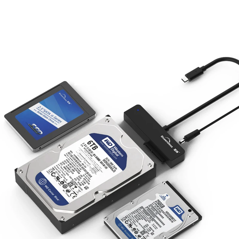 USB A Type C to SATA Adapter cable driver cable with OTB function suit for 2 4