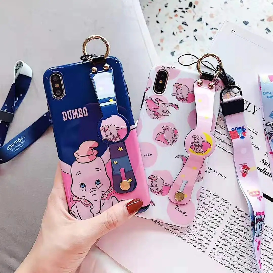 Милый чехол Dumbo для iPhone XS Max XR X роскошный с мультипликационным рисунком телефона