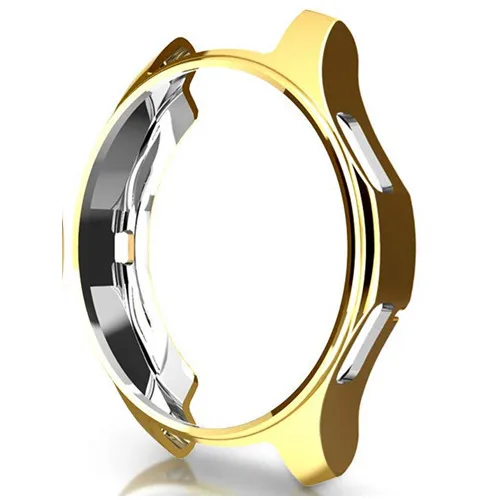 Чехол CRESTED gear S3 frontier для samsung Galaxy Watch 46 мм reloj, мягкий чехол из ТПУ с покрытием, универсальный защитный чехол - Цвет: gold