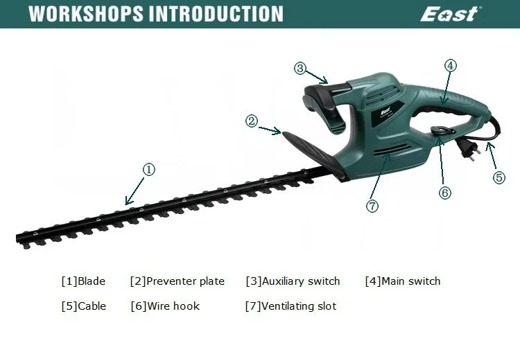 Восточные электроинструменты садовые обрезные Инструменты 450 Вт Проводные хедж триммер электрокосилка ручной ET1102