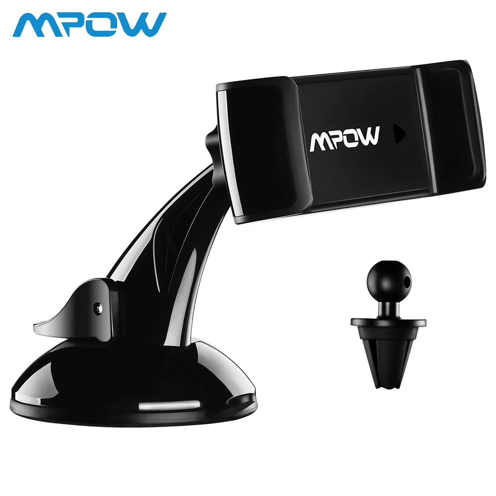 

Mpow Universal 2 in 1 Car Phone Holder Windshield/ Dashboard/ Air Vent Car Mount 360 Degrees Rotation Car Cradle for iPhone