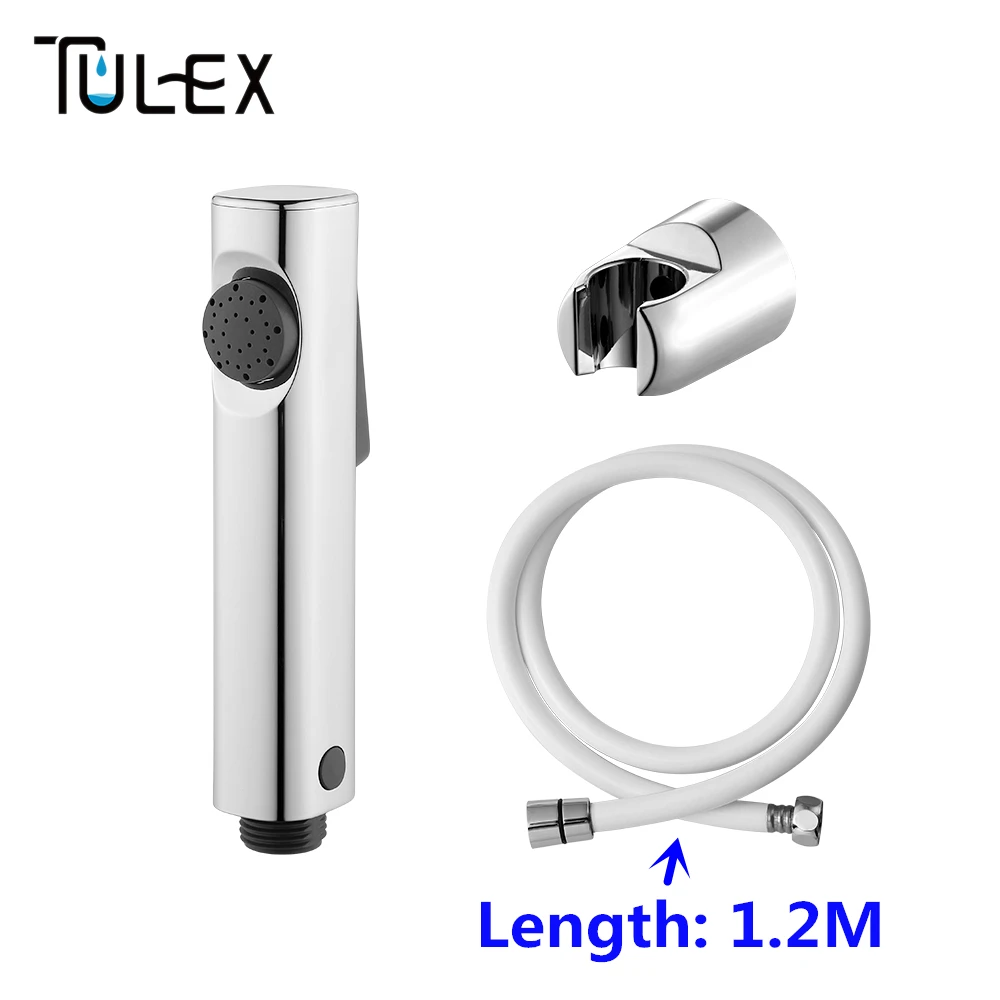 TULEX Туалет Биде Душ ручной опрыскиватель душевая головка Ванная комната хромированная гигиенические душевые аксессуары для ванной комнаты - Цвет: TLFQ010-PVC