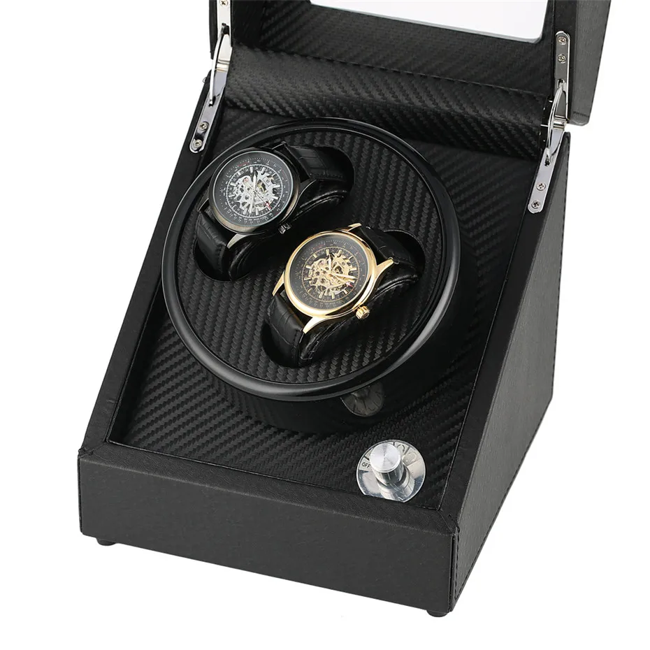 

18*18*20.5 cm Automatic Watch Winder 2+0 Holders Motor Case Winding Box with US/UK/AU/EU Plug Luxury Watch Storage Boxes
