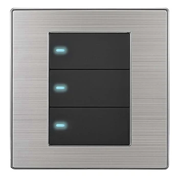 

Wall Switch Socket Three Open Single Control Switch With Led