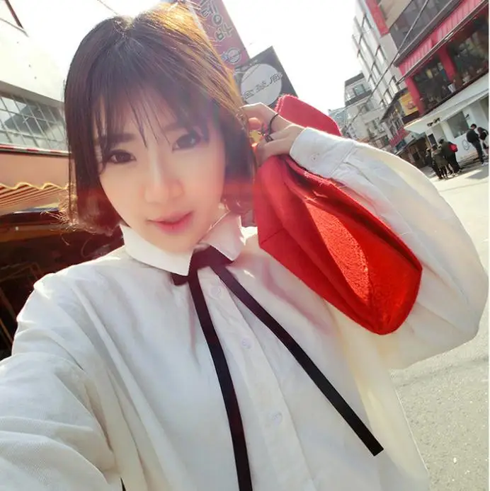New Leather Bow Knot Necklace Collar Fashion Punk Bow Tie Neckcloth Clothing Accessories For Women collier femme