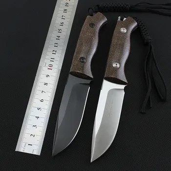 

High quality FX-DAG fixed stone wash D2 blade linen handle tactical hunting knife outdoors camping survive knives & K sheath