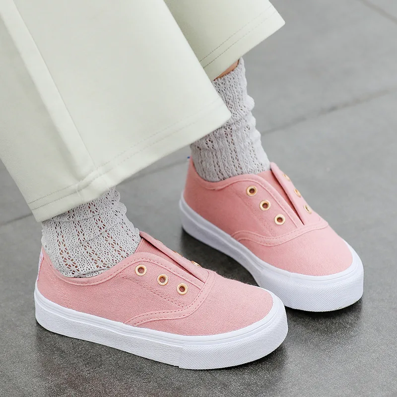 girls canvas trainers