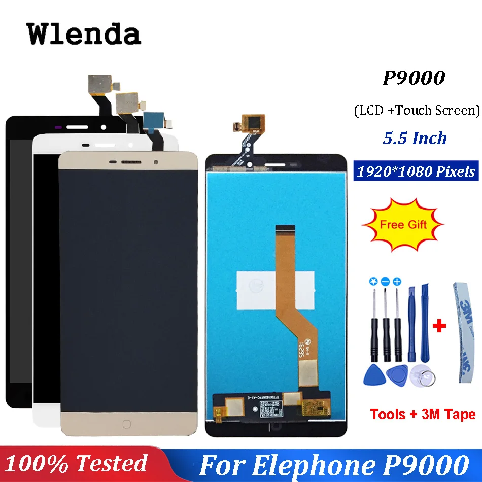 

5.5 Inch 100% Original For Elephone P9000 LCD Display With Touch Screen Digitizer Assembly Free Shipping