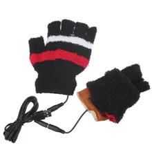 Hot Winter Glove USB Heating Winter Hand Warm Gloves Heated Fingerless Warmer Mitten Winter Warm Accessories#15