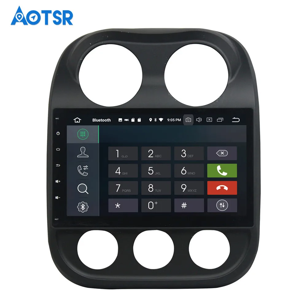 Excellent Android 8.0 4+32GB Car DVD Player GPS Navigation Multimedia For JEEP Compass Patriot Radio 2014 2015 car stereo tape recorder 9