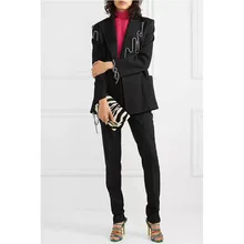 2019 Autumn And Winter New Fashion Wool Casual Suit Clothing Female Temperament Wild Decorative Suit