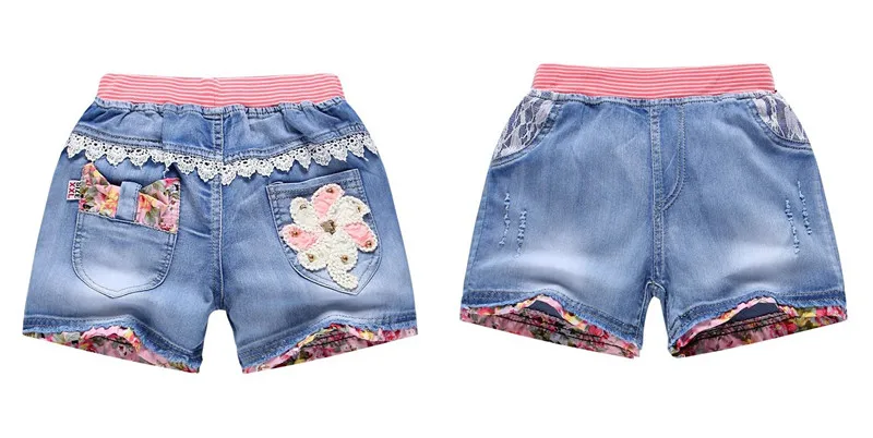 Sunga Infantil Praia Menino/короткие шорты для девочек; коллекция года; летние детские шорты; джинсы для девочек с милым рисунком кролика; детские штаны с цветочным рисунком - Цвет: Picture color