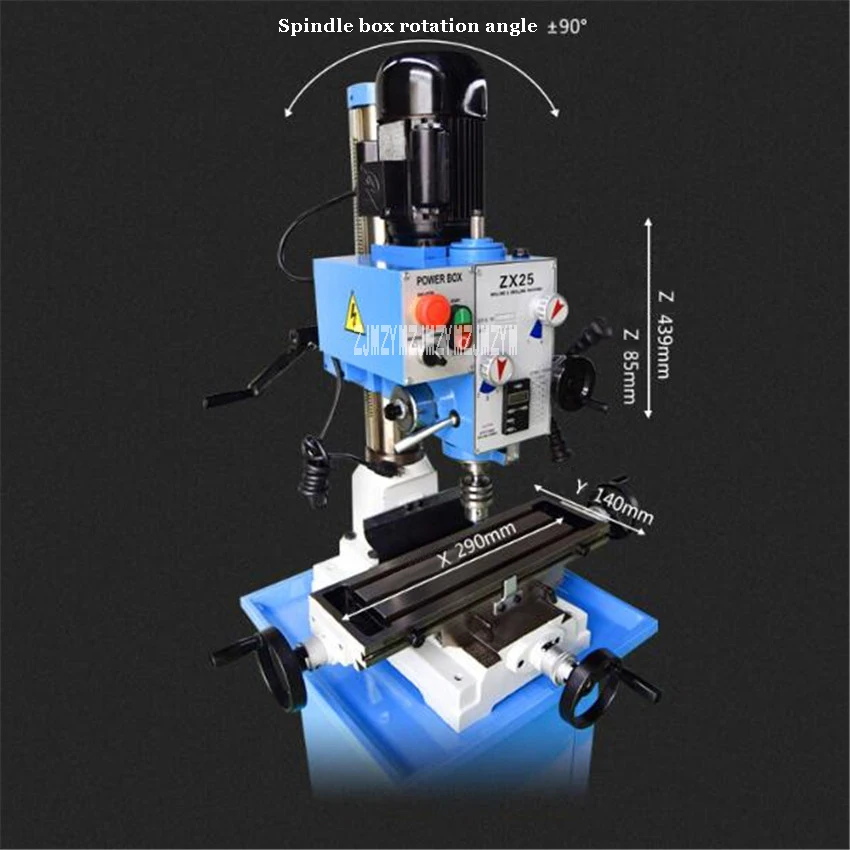 ZX25 Многофункциональный бурения и фрезерные машины малые промышленные машины Инструмент Desktop металлический сверление машины 220 V/110 V