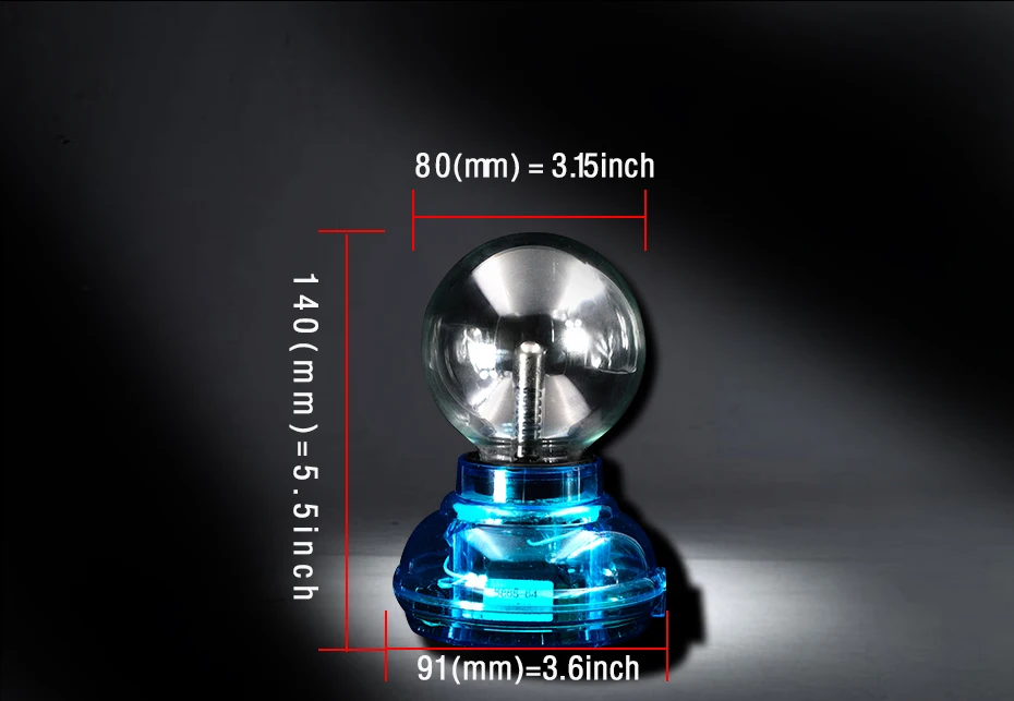 CNSUNNYLIGHT Car Music Sound Control LED USB Plasma Ball Electrostatic Lamp Decoration Atmosphere DJ Lights Party Magic Lighting (14)