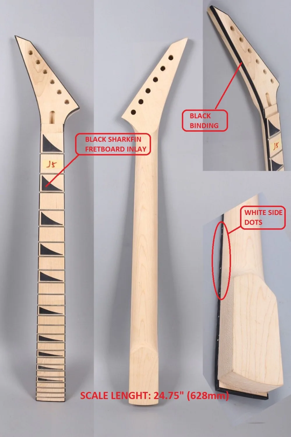

Высококачественная НЕОБРАБОТАННАЯ электрическая гитара на шею, 25,5 дюйма, 24 лада, кленовый гриф