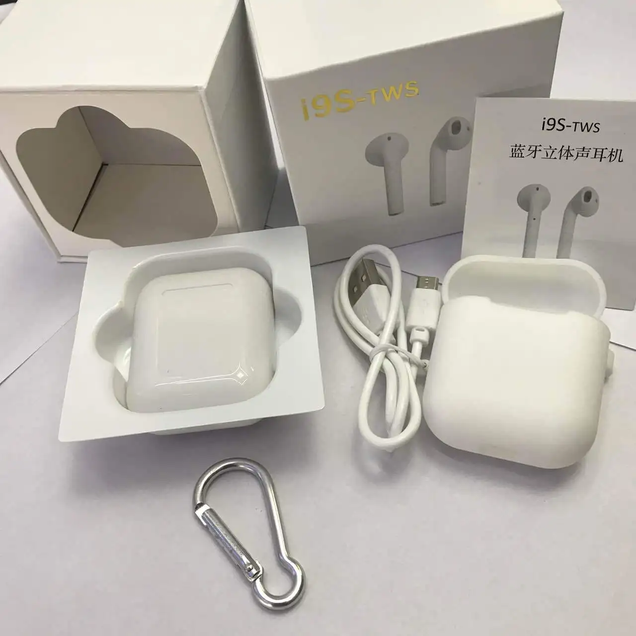 2018 New I9 i9s Bluetooth Mini Double ear Earbuds Earphone Wireless Air Headsets pods with mic for IPhone 8 7 Plus 6s Android
